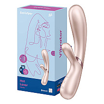 Satisfyer Hot Lover heated vibrator pink and gold