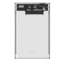 Orico 2139 HDD/SSD 2.5" drive enclosure, 5Gbps, USB-A to USB Micro-B (transparent)