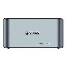 Orico docking station for 2.5" / 3.5" HDD / SSD, 5Gbps, USB-C to USB-C/A with cloning function (black)