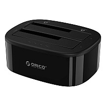 Orico docking station for 2.5" / 3.5" HDD / SSD, 5Gbps, USB-C to USB-C/A with cloning function (black)