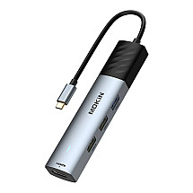 HUB 5in1 MOKiN USB-C PD 3.0 100W (silver)