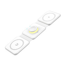 Magnetic wireless charger, Essager, EWXCX3-NMC02, 3w1, 15W (white)