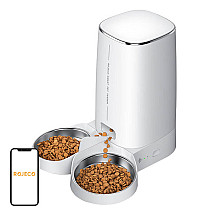 Rojeco 4L Automatic Pet Feeder WiFi Version with Double Bowl