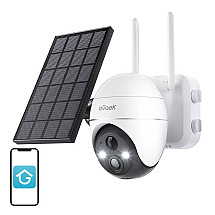 Wireless 5MP WiFi outdoor camera ieGeek ZS-GX4S white with solar panel