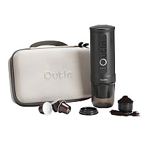 Outin Nano 7500mAh Portable Coffee Maker Set (Gray) + Protective Case