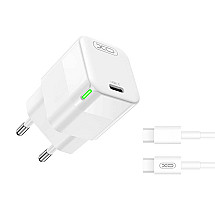 Wall charger XO CE06, 30W, USB-C, with cable UBS-C