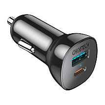 Choetech 38W QC3.0+PD20W car charger (black)