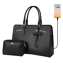 Women's 15.6'' laptop bag with cosmetic case Matein 1310 Black USB