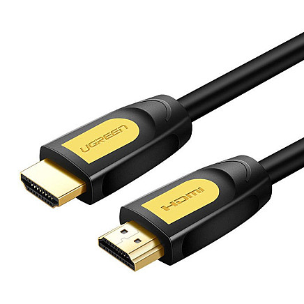 HDMI 2.0 kabelis UGREEN HD101, 4K 60 Hz, 1 m (melns un dzeltens)