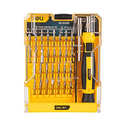 Precision Screwdriver set 33 pcs Deli Tools EDL1033D