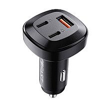 Car Charger Acefast B3, 66W, 2x USB-C + USB (black)