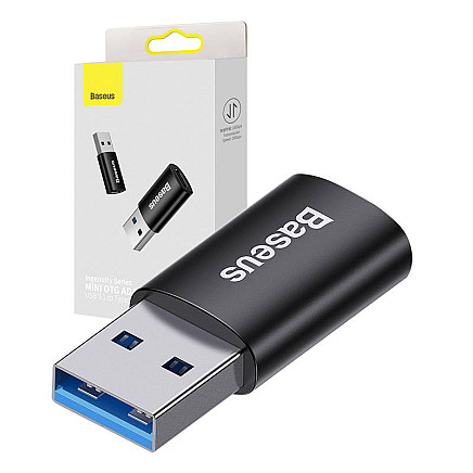 Baseus Ingenuity USB-A uz USB-C adapteris OTG (melns)