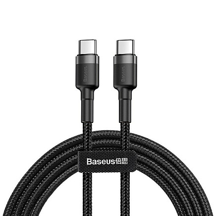 Baseus Cafule kabelis USB-C PD 2.0 QC 3.0 60W 1m (melns+pelēks)