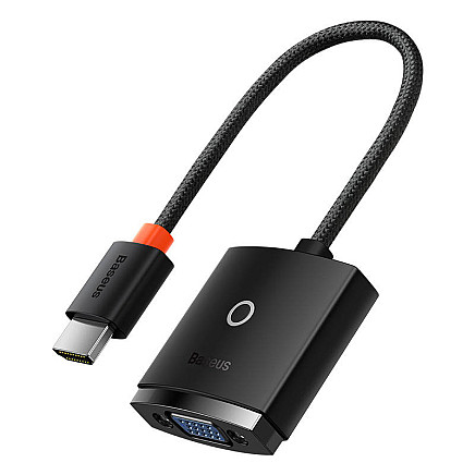 Baseus Lite sērijas HDMI uz VGA adapteris bez audio (melns)