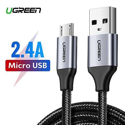 Mikro USB kabelis UGREEN QC 3.0 2.4A 1.5m (melns)