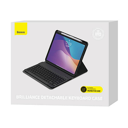 Baseus Brilliance Case Cover With Keyboard For Apple iPad Pro 12.9 (2018 / 2020 / 2021)