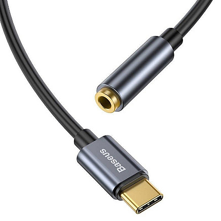 Baseus L54 Audio Adapter USB-C + mini jack 3,5mm (Black+Gray)