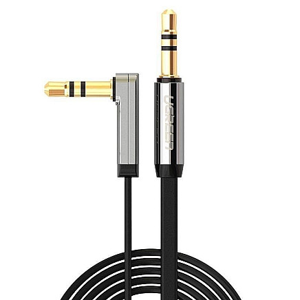 UGREEN mini jack 3,5mm AUX flat elbow cable 2m (black)