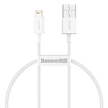 Baseus Superior sērijas USB kabelis uz Lightning, 2,4 A, 0,25 m (balts)