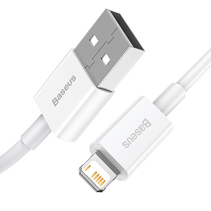 Baseus Superior sērijas USB kabelis uz Lightning, 2,4 A, 0,25 m (balts)