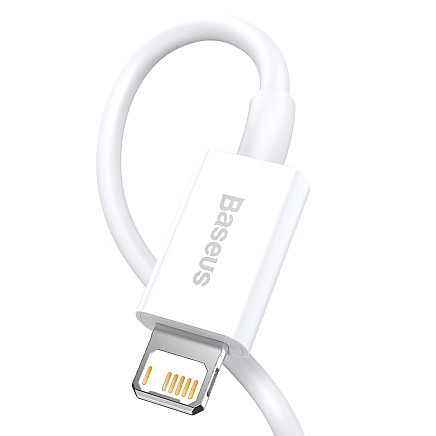 Baseus Superior sērijas USB kabelis uz Lightning, 2,4 A, 0,25 m (balts)