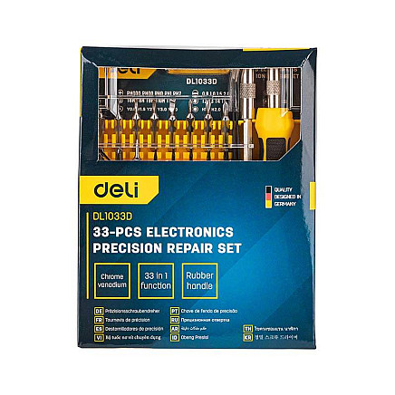 Precision Screwdriver set 33 pcs Deli Tools EDL1033D