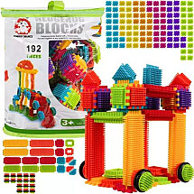 192 gab. daudzkrāsains radošo eža klucīšu komplekts bērniem - droša, jautra un izglītojoša konstruktoru rotaļlieta iztēlei un radošumam
