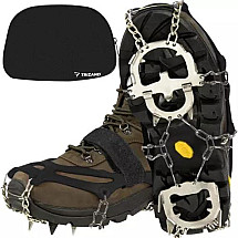 Anti-Slip XL Shoe Traction Handles with 12 Steel Teeth & Secure Straps for Hiking