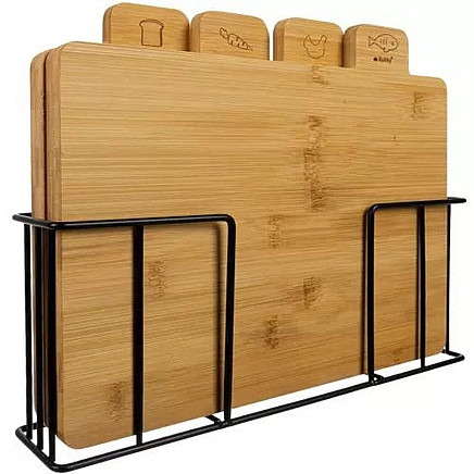 Bamboo chopping board - 4 pcs Ruhhy 19338