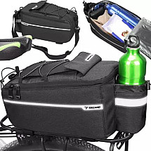 Adjustable Large Thermal Bicycle Bag with Reflective Stripes and Detachable Strap - Ideal for Picnics and Night Rides