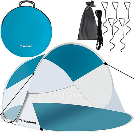 2-Person Pop-Up Beach Tent with Mosquito Protection & Self-Power Mechanism - Lightweight, Easy-to-Carry & Quick Setup for Safe Family Fun