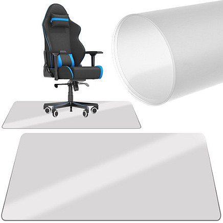 Large Semi-Transparent Floor Protector Mat, 100x140cm - Durable Polypropylene Chair Mat for Scratch-Free Floors, Universal Application