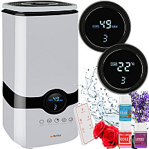 Quiet Ultrasonic Air Humidifier with Ionizer, Aromatherapy Function and LED Night Light - Low Power Consumption, Sensitive Touch Panel, 4L Capacity with 3 Fragrance Oils