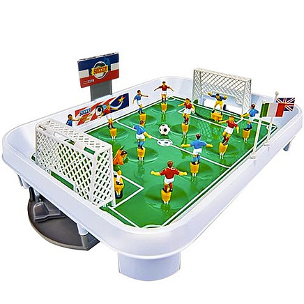 Deluxe Spring-Action XXL Table Football Playset - Kids & Adults Indoor Soccer Game with Goals, Ball & Accessories - Fun Concentration Exercise Toy, No Age Limit