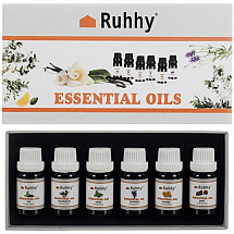 6-Pack Therapeutic-Grade Essential Oils Set, 10ml Each - Eucalyptus, Orange, Tea Tree, Mint, Lavender, Pine for Aromatherapy, Air Fresheners, Humidifiers, Massage, Skin & Hair Care