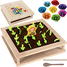 2-in-1 koka ferma un burbuļu šāvēja spēle - prasmi veicinoša rotaļlieta maziem bērniem ar drošiem, krāsainiem komponentiem