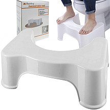 Durable Non-Slip Toilet Footrest - Ergonomic Stool for Better Digestion & Bowel Health - Easy Clean Plastic