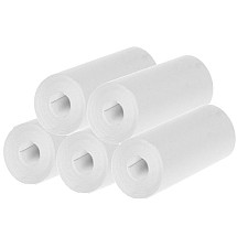 Economical 5-Pack Thermal Printer Paper Rolls - Heat-Sensitive, Ink-Free for Mini Printers