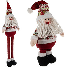 Adjustable 95cm Christmas Santa Dwarf Figurine with Telescopic Legs and Modellable Hat - Festive Indoor Decoration