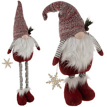 Adjustable Height Christmas Elf Figurine - 82cm Telescopic Gnome with Festive Design for Home and Offices