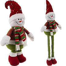 Adjustable Telescopic Snowman Figurine with Modeling Hat - Versatile & Festive Christmas Decoration for Home & Office Spaces