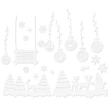 Easy-off Christmas Window Stickers - Festive Non-Glue, Night-Visible PVC Decorations for Glass and Tiles