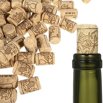 Premium Cork Tree Wine Bottle Stoppers - 100PCs Natural Cork Wood Stoppers with Superior Seal & Storage Bag