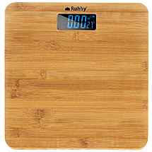 Durable Bamboo LCD Bathroom Scale – Versatile Weight and Temperature Measurement, Energy-Saving Auto Shut-Off, Non-Slip Safety for Athletes and Weight Management