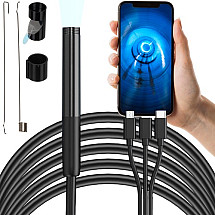 2M Flexi-Scope Endoscopic Camera with LED lights & Interchangeable Tips for Phones; Waterproof, High Resolution, Downloadable ANESOK App Compatible