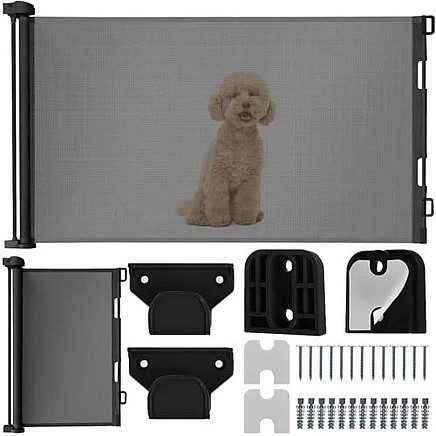 Durvju drošības barjera, vārti, nožogojums, siets, sētiņa mājdzīvniekiem, suņiem,...