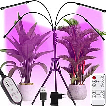 Multi-Spectrum LED Grow Lamp with Timer & Adjustable Tripod for Optimal Indoor Plant Growth