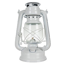 24cm Adjustable Flame White Oil Lamp with Corrosion-Resistant Steel for Indoor and Outdoor Decoration