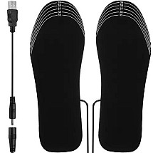 Adjustable Heated Carbon Fiber USB Insoles - Size 35-40 - Safe, Washable & Comfortable Foot Warmers