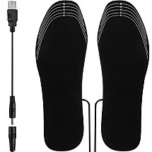 Adjustable ComfortFit USB Heated Insoles: Reusable, Safe & Sculptable 41-46 Sized Carbon Fiber Foot Warmers